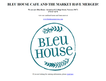Tablet Screenshot of bleuhousecafe.com